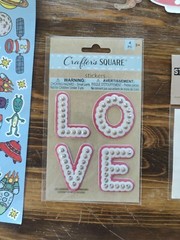 HUGE LOT of Stickers, Iron On, transfers Craft Lot w/12″x9″ Zippered storage bag
