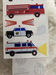 Vintage Stickers Sandylion Foil EMERGENCY FIRE Truck POLICE Car First Responder