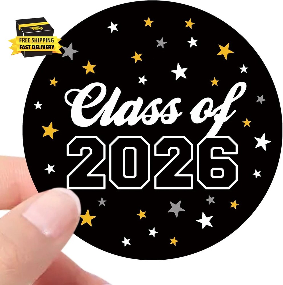 120 X Class of 2026 Stickers, Graduation Party Sticker, Class of 2026 Decor, Gra