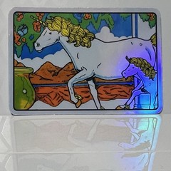 Unicorn Sticker Retro 90s Vintage Reproduction Foil Prism Baby Unicorn Decal