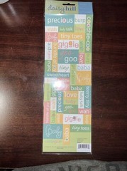 Daisy Hill Coochie Coo Baby LOT Of 3 2x Alphabet Stickers 1x word Sticker Sheet
