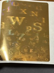 Retro Prism Hologram Alphabet Sticker Pair Vintage Rainbow Letters#12