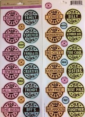 Miss Elizabeth’s WE ARE YOU ARE Mine Circle Mylar Stickers Love Romance Wedding
