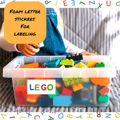 1300 Pcs Foam Letters Stickers for Crafts- 8 Colors of Alphabet Foam Sticky L…