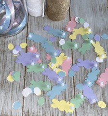 Pastel Bunny and egg Confetti – Spring Easter decorations Boy Girl baby shower