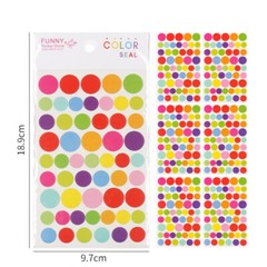 54 Sheets Colorful Heart Polka Dots Star Shape Stickers Rainbow Decorative Decal