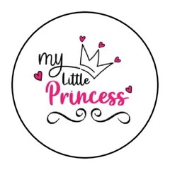30 MY LITTLE PRINCESS ENVELOPE SEALS LABELS STICKERS 1.5″ ROUND CROWN