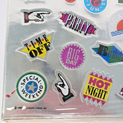 Hallmark Razzle Dazzle Calendar Planner Stickers 3 New Sheets Foil Vintage 1985