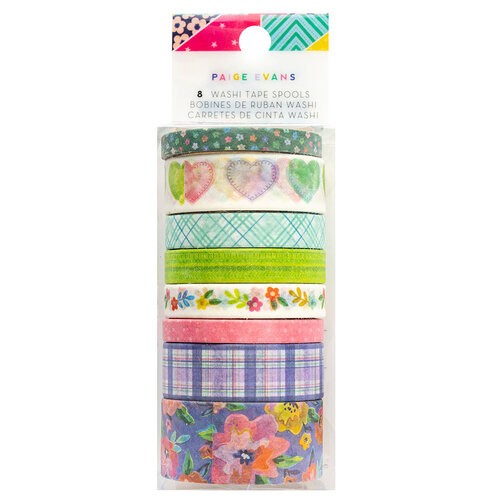 American Crafts – PAIGE EVANS – 4 PKGS WASHI TAPE – BLOOMING WILD