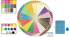 Neon Color Coding Labels – 3920 Count of 3/4″ Round Stickers in Zipper Pocket