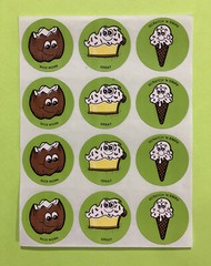 1980’s Vintage “Scratch ‘N Sniff” Coconut Scent (12 Sticker Sheet) Rare!