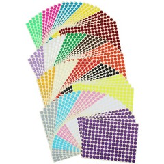 16500 Round Dot Stickers 3/8″ Color Coding Labels – 20 Colors, 100 Sheets