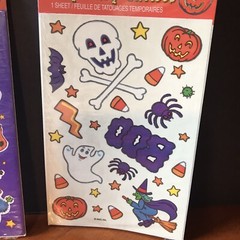 Vtg Lot NOS Halloween Stickers American Greetings Temporary Tattoo Forget Me Not
