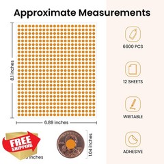VeriPap Dot Stickers 0.25″ Orange