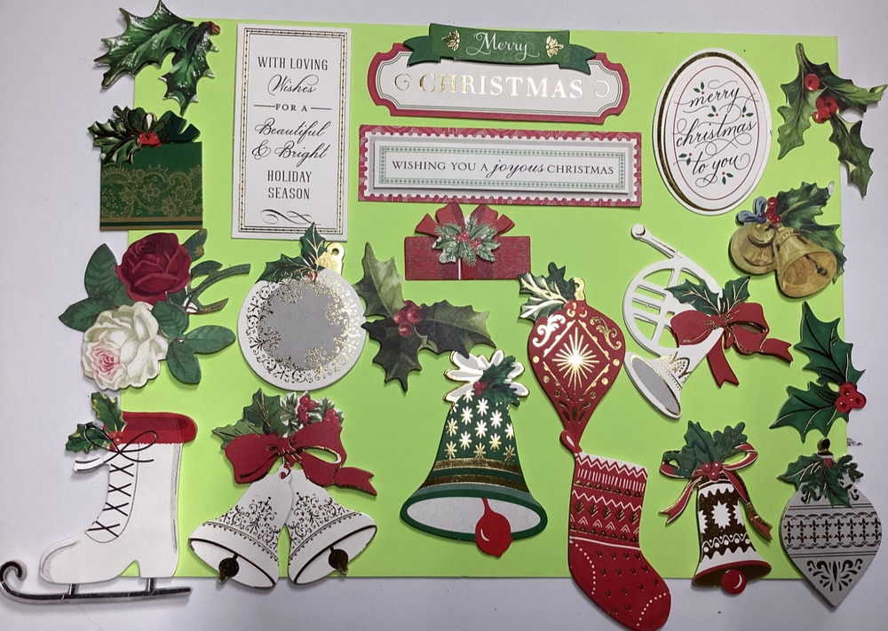 Anna Griffin Christmas Variety Embellishments 21 Pieces