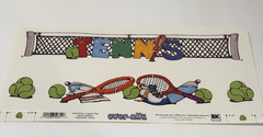 EK Success Scrapbook Title Over-all Tennis Racquet Sport Summer EKOV/083 NOS NEW