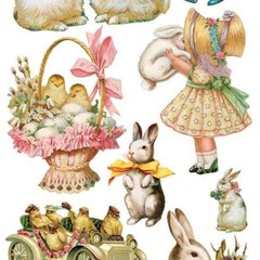 Violette Stickers – Easter Party – 1 Spring Celebration Sticker Sheet – Crafts