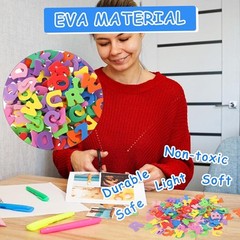 260Pcs Letter Stickers for Crafts – 10 Colors Self-Adhesive A-Z Multicolor