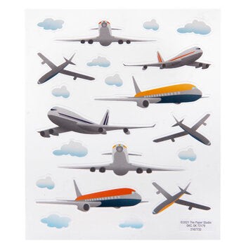 Transportation Airplane Travel Stickers – 2 Sheets