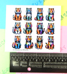 Sitting Tigers Sticker Sheet