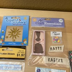 Scrapbook Stickers Mixed Brands Epoxy Handmade Wrights Craft Essential, Lot of 8