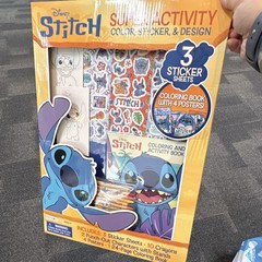 Disney Stitch Activity Color Sticker & Design Set: 3 Sheets, Book, 4 Posters