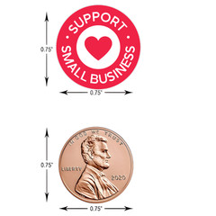 Small Business Candy Stickers | Support Our Small Business Theme | 0.75in