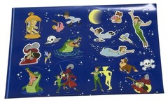 Vintage Disney Peter Pan Sticker Sheet Nana Tinkerbell Hook Tock