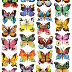 Violette Stickers – Colorful Painted Butterflies Sticker Sheet – Planners