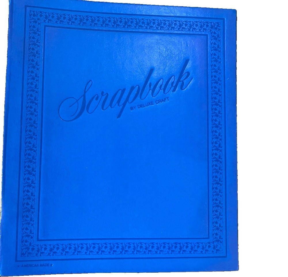 No. 800 Blue Vintage Scrapbook Deluxe Craft 100 Pages 50 Sheets