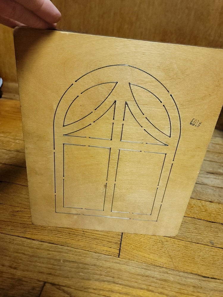 Stain Glass Window AccuCut Die Block Frame Model S1975J 2000 VTG crafts Church