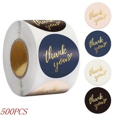 50/100/500 Pcs 1 inch Assorted Floral Thank You Stickers Round Sealing Labels