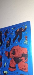 vintage Stickers,space Aliens Monsters Shiny Mylar Foiled Rare 1 Sheet 3m 1990
