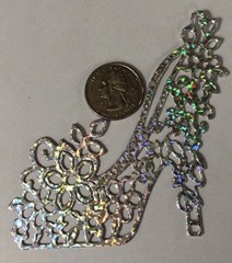 VICTORIAN SHOE Die-Cuts(3pc)Stripper Heel•Dancing•Glitter•Metallic•Prismatic•