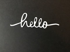 «hello» lowercase word die cut embellishments Choose Color 10 pcs 3/4” x 2-1/2”