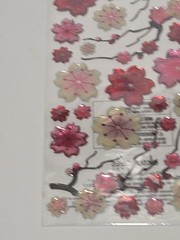 2010 Cherry Blossoms Sweet Sakura Scrapbook stickers sparkled EK Success Unused