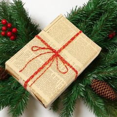 String – 2MM 328ft Bakers Twine, Red Cotton and Gold String for Gift Red Gold