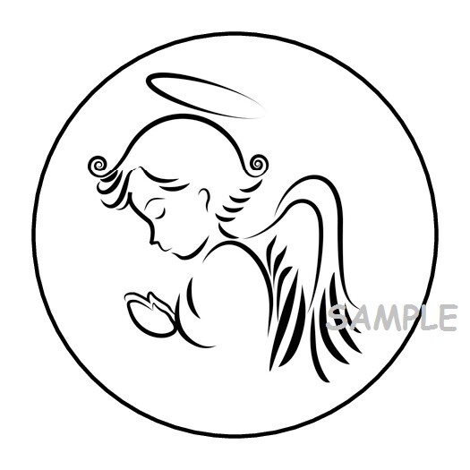 30 PRAYING ANGEL ENVELOPE SEALS LABELS STICKERS 1.5″ ROUND COMMUNION CHRISTENING