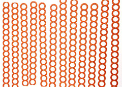 K&Company Burnt Orange Cardstock Stickers 12pc Circles Border Scrapbooking Craft
