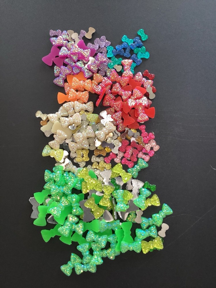 Crafting Scrapbooking Bows Embellishments Red Orange Yellow Green Blue Purple