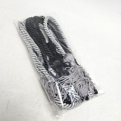 Black and Silver Double Graduation Honor Cords 69 Inches Long Including Tassels