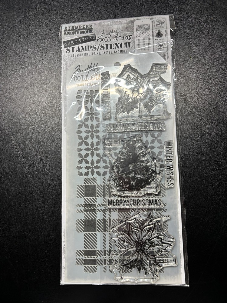 Tim Holtz Stamps and Stencils, Embossing Folders and Embellishments