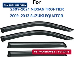 Window Visors Rain Guards Shield for 2005-2021 Nissan Frontier Crew Cab, Out-Cha