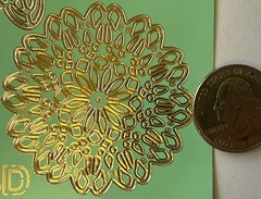 GOLD FOIL DECORATED CIRCLE OUTLINE Stickers(13pc)Photo Corners•Card Making•