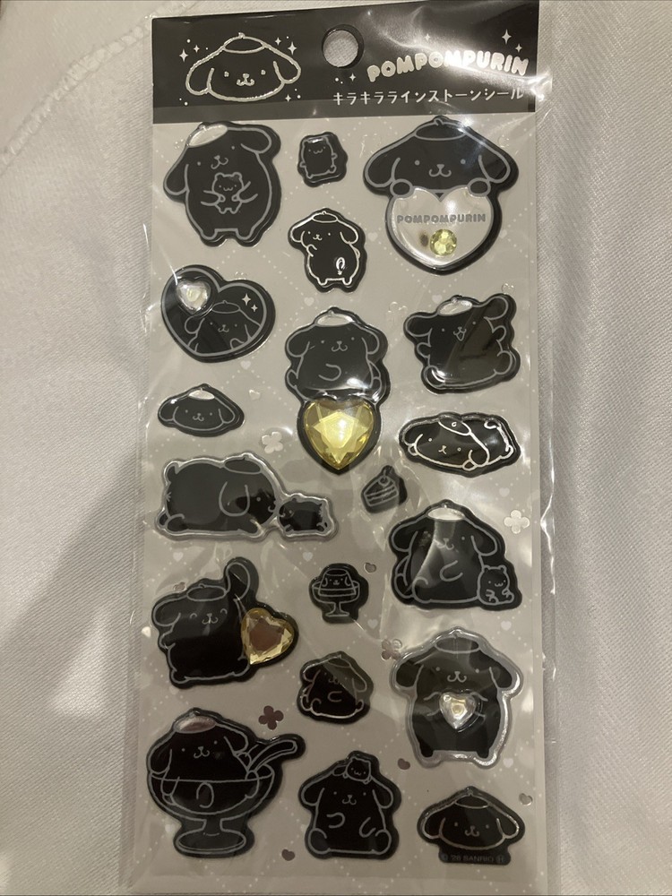 Brand New Sanrio Monotone Stone Purin Sticker Sheet