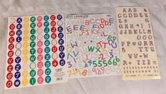 Stickers Letters Numbers Scrapbooking Sheets Alphabet New & Used Assorted Lot