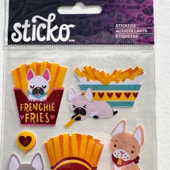 Sticko Stickers FRENCHIE FRIES Scrapbooking EK Success 10 Pieces 52-01645