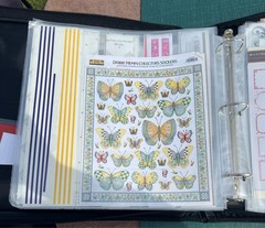 Crop In Style Binder With Lots Of Stickers ~ 17 Sheets full ~ Navy Blue Binder