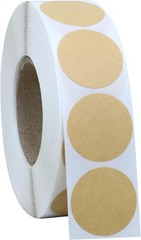 Round Kraft Stickers 1″, 1000PCS Blank Price Labels, Natural Seals for Home