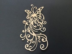 “Butterfly Lace” die cut embellishments 6 pcs 4-1/4” x 2-1/4” choose color